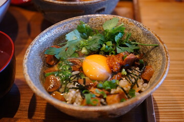 Japanese Food, Roasted Pork Belly or Cha-Shu Bowl - 日本料理 チャーシュー丼