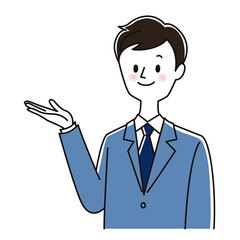 案内するビジネスマン