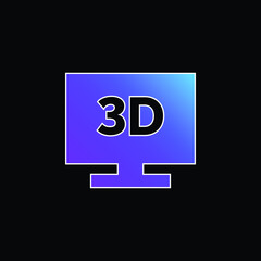 3d blue gradient vector icon