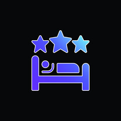 Bed blue gradient vector icon