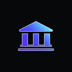 Bank blue gradient vector icon