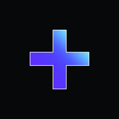 Addition Operation blue gradient vector icon