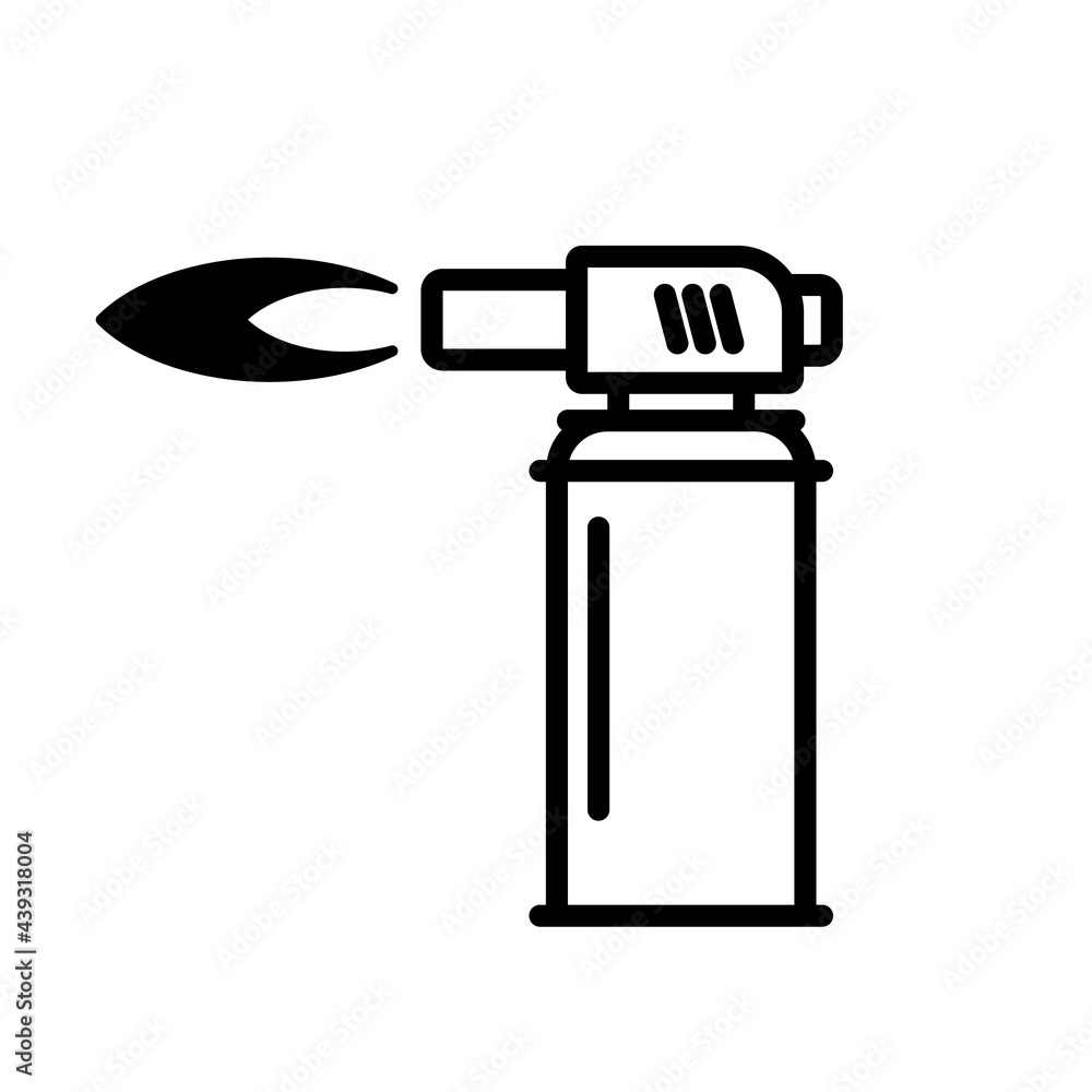 Canvas Prints blowtorch line icon. clipart image isolated on white background