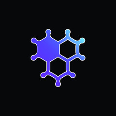 Bacteria blue gradient vector icon