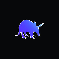 Ant Eater Shape blue gradient vector icon