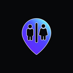 Baths Marker Point blue gradient vector icon