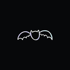 Fototapeta premium Bat Outline blue gradient vector icon