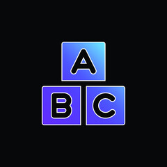 Alphabet blue gradient vector icon
