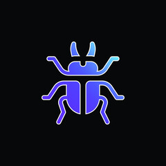 Beetle blue gradient vector icon