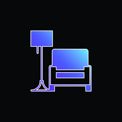 Armchair blue gradient vector icon