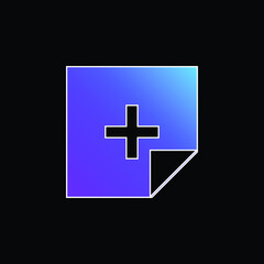 Add Button blue gradient vector icon