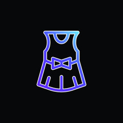 Baby Dress blue gradient vector icon
