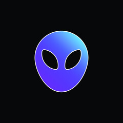Alien blue gradient vector icon