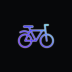 Bicycle blue gradient vector icon