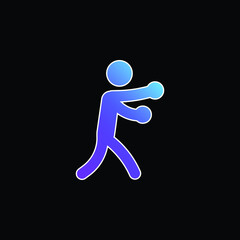 Boxing blue gradient vector icon