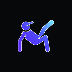 Breakdance blue gradient vector icon
