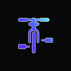 Bicycle blue gradient vector icon