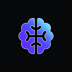 Brain blue gradient vector icon