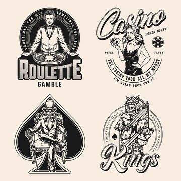 Gambling and casino vintage prints