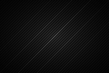 Abstract black background with diagonal light lines. Modern dark texture. Vector illustration