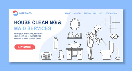 Vector Cleaning service Household Housekeeping