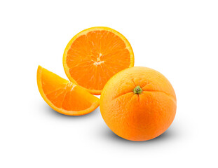 fresh fruit oranges isolated on a white background