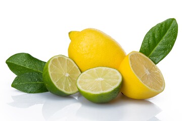 Lemons and Limes with Leaves
