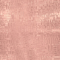 Rose gold foil seamless pattern, pink golden background