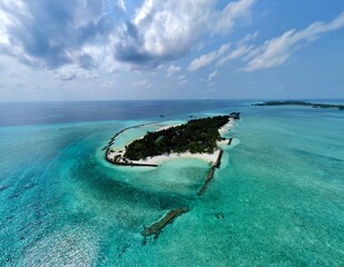Wide Angle Drone Shot Maldives 2