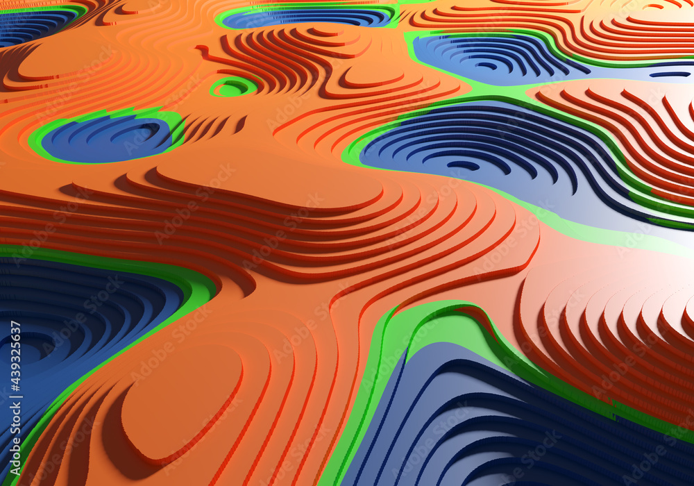 Poster background on theme geodesy or topography. abstract topographic background. abstract elements make u