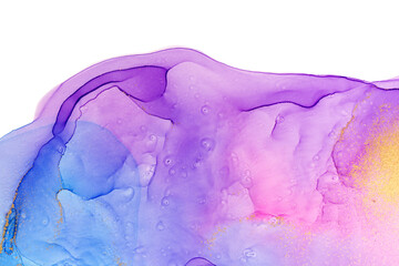 Abstract watercolor pink and violet gradient background.