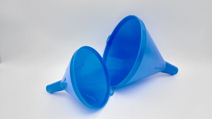 blue oil cone on isolated white