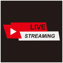 Live streaming logo icon vector design