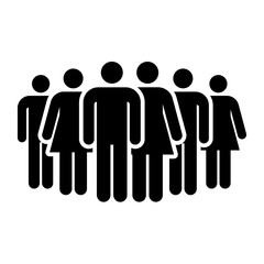 Group People Icon. Men and women. Vector illustration.