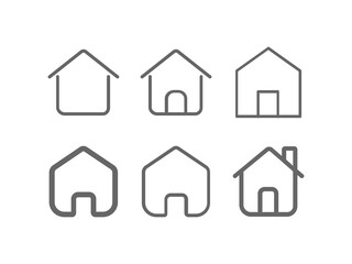 Home web icon set. House logo