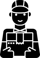Delivery man icon. Logistics concept icon style