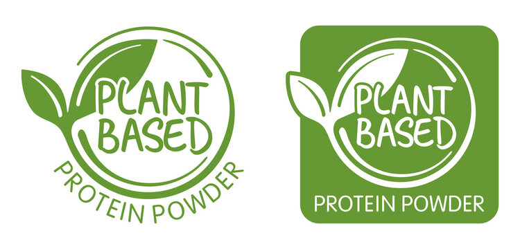 Plant-based protein powder label for nutrients