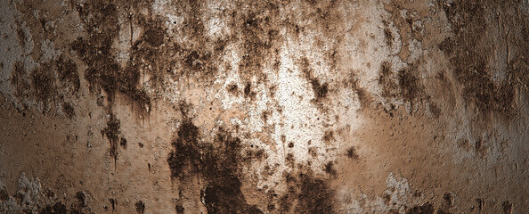 Rusty and worn metal layer with spilled paint	