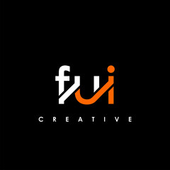 FUI Letter Initial Logo Design Template Vector Illustration