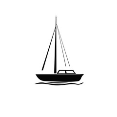 Sailing boat icon stock illustration