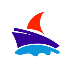 Yacht logo illustration vector