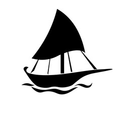 Sailing boat icon stock illustration