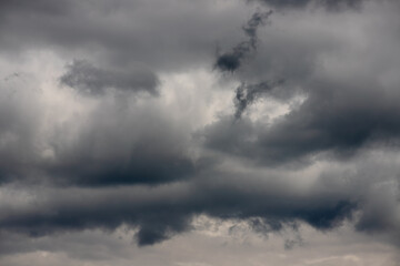 A sky with storm clouds