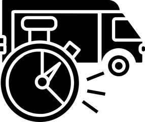 Time tracking icon. Logistics concept icon style