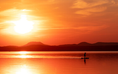Sunset on Lake Balaton in Hungary