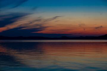 Fototapeta na wymiar twilight on Lake Balaton - Hungary