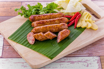Thai sausage favorite food