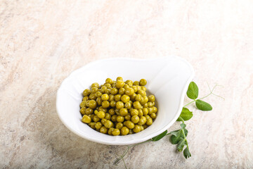Marinated Green peas in the bowl
