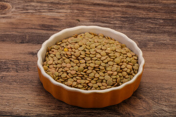 Vegan cuisine - Dry lentil heap