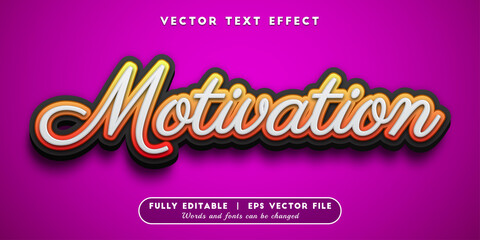 Text effects 3d motivation, editable text style	